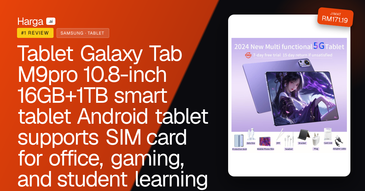 Tablet Galaxy Tab M9pro 10.8-inch 16GB+1TB smart tablet Android tablet supports SIM card for office, gaming, and student learning tablet review