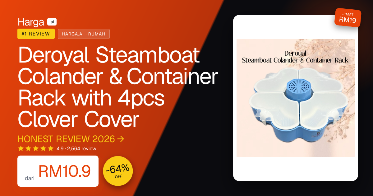 Deroyal Steamboat Colander & Container Rack with 4pcs Clover Cover review