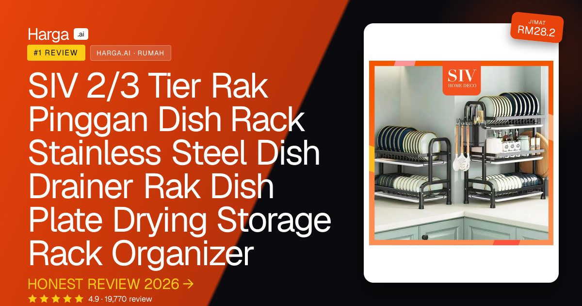 SIV 2/3 Tier Rak Pinggan Dish Rack Stainless Steel Dish Drainer Rak Dish Plate Drying Storage Rack Organizer review