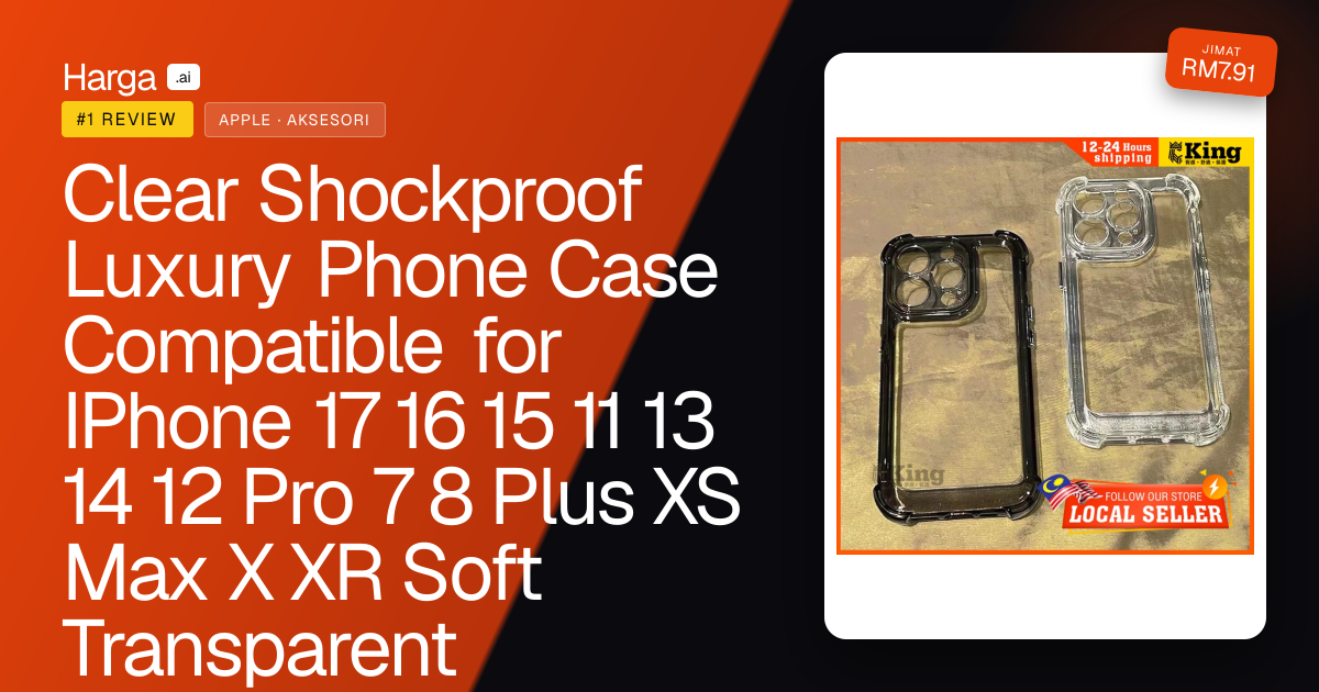 Clear Shockproof Luxury Phone Case Compatible for IPhone 17 16 15 11 13 14 12 Pro 7 8 Plus XS Max X XR Soft Transparent review
