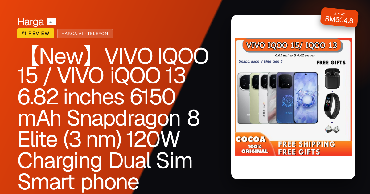 【New】VIVO IQOO 15 / VIVO iQOO 13 6.82 inches 6150 mAh Snapdragon 8 Elite (3 nm) 120W Charging Dual Sim Smart phone review