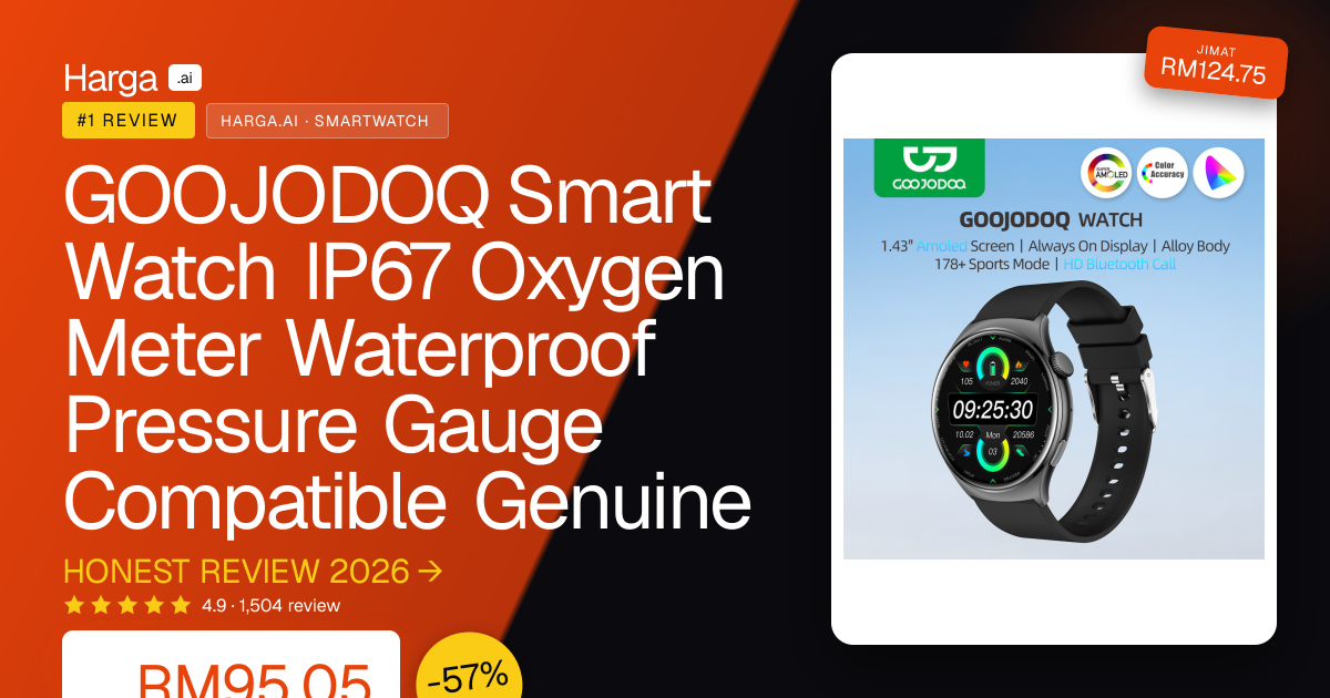 GOOJODOQ Smart Watch IP67 Oxygen Meter Waterproof Pressure Gauge Compatible Genuine review
