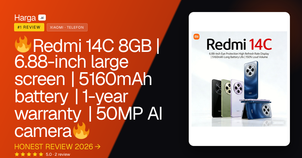 🔥Redmi 14C 8GB | 6.88-inch large screen | 5160mAh battery |  1-year warranty | 50MP AI camera🔥 review