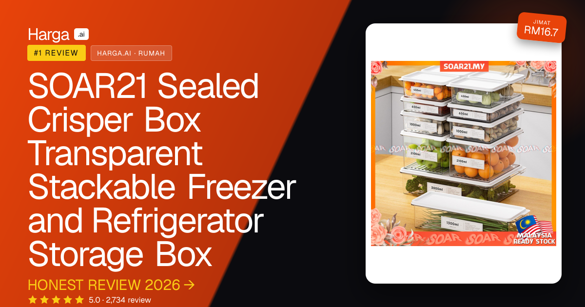 SOAR21 Sealed Crisper Box Transparent Stackable Freezer and Refrigerator Storage Box review