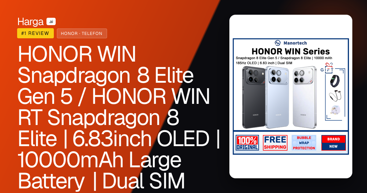 HONOR WIN Snapdragon 8 Elite Gen 5 / HONOR WIN RT Snapdragon 8 Elite | 6.83inch OLED | 10000mAh Large Battery | Dual SIM review