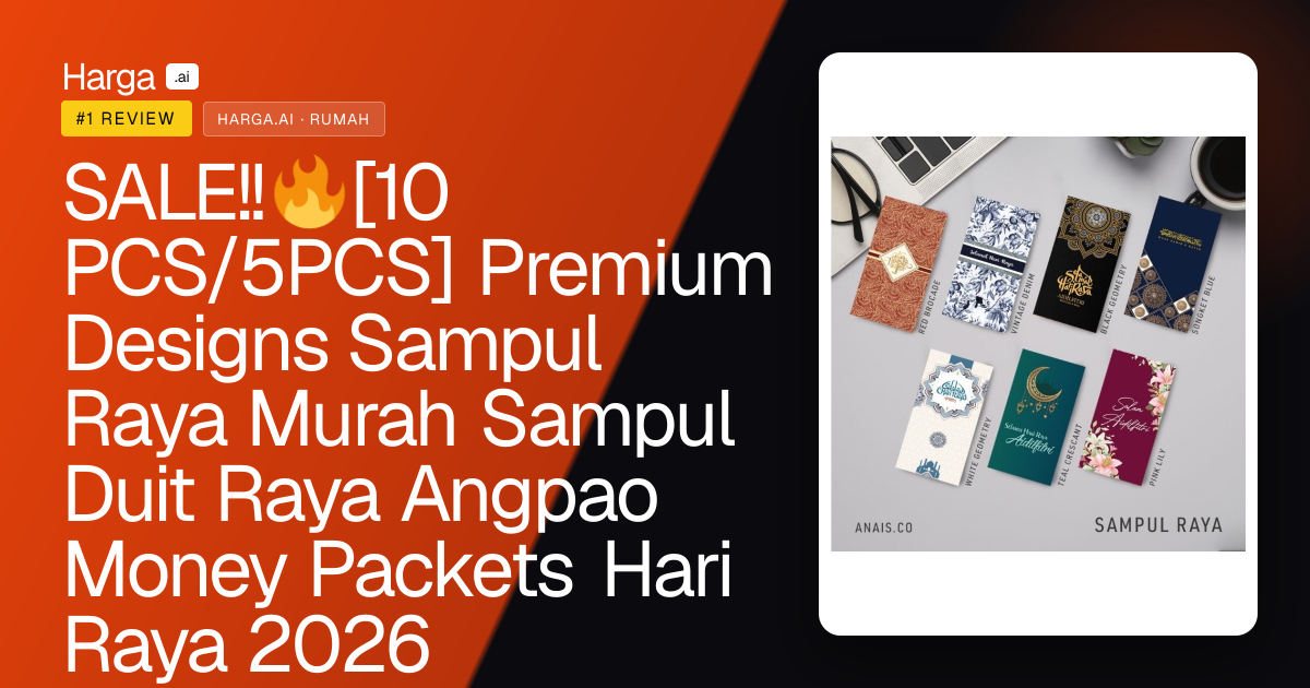 SALE!!🔥[10 PCS/5PCS] Premium Designs Sampul Raya Murah Sampul Duit Raya Angpao Money Packets Hari Raya 2026 review