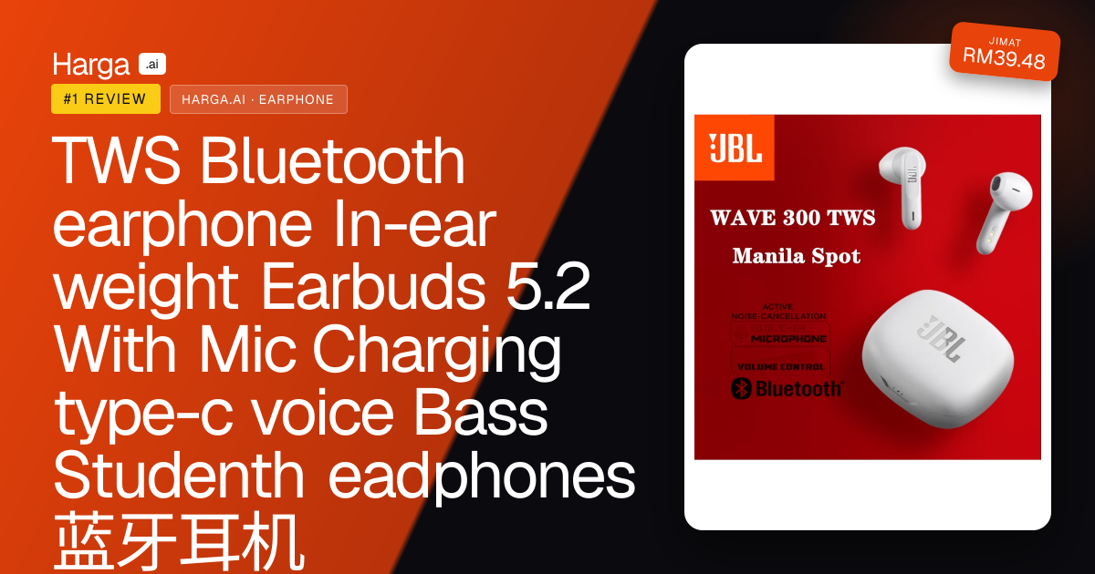 TWS Bluetooth earphone In-ear weight Earbuds 5.2 With Mic Charging type-c voice Bass  Studenth eadphones 蓝牙耳机 review