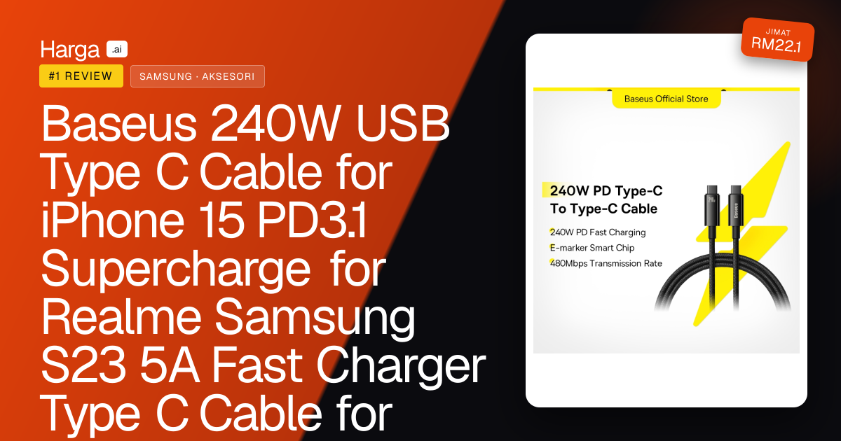 Baseus 240W USB Type C Cable for iPhone 15 PD3.1 Supercharge for Realme Samsung S23 5A Fast Charger Type C Cable for Macbook PC review