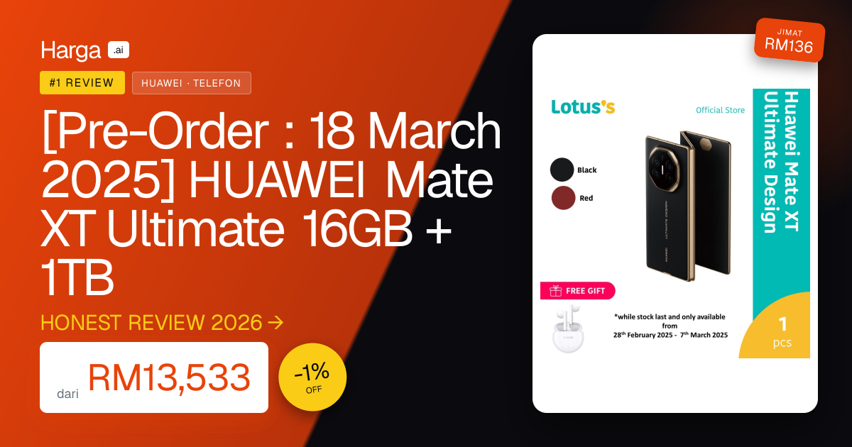 [Pre-Order : 18 March 2025]  HUAWEI Mate XT Ultimate 16GB + 1TB review