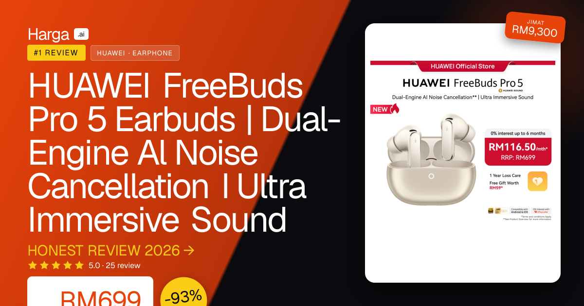 HUAWEI FreeBuds Pro 5 Earbuds | Dual-Engine Al Noise Cancellation I Ultra Immersive Sound review