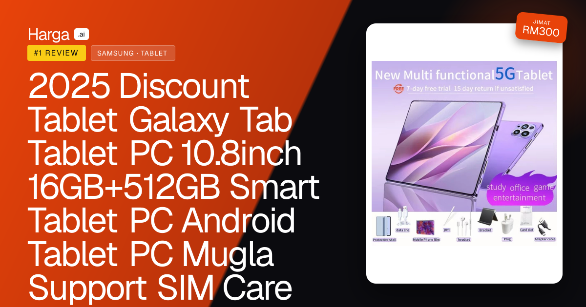 2025 Discount Tablet Galaxy Tab Tablet PC 10.8inch 16GB+512GB Smart Tablet PC Android Tablet PC Mugla Support SIM Care review