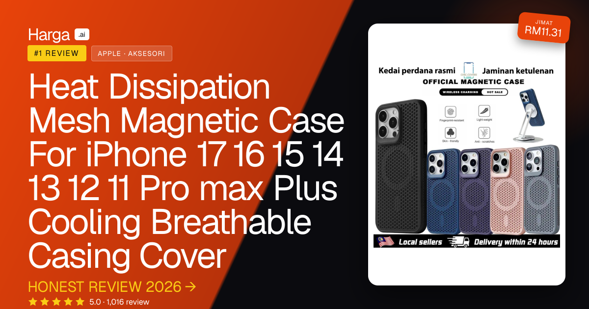 Heat Dissipation Mesh Magnetic Case For iPhone 17 16 15 14 13 12 11 Pro max Plus Cooling Breathable Casing Cover review