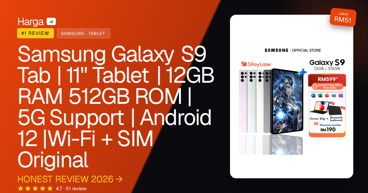 Samsung Galaxy S9 Tab | 11" Tablet | 12GB RAM 512GB ROM | 5G Support | Android 12 |Wi-Fi + SIM  Original review