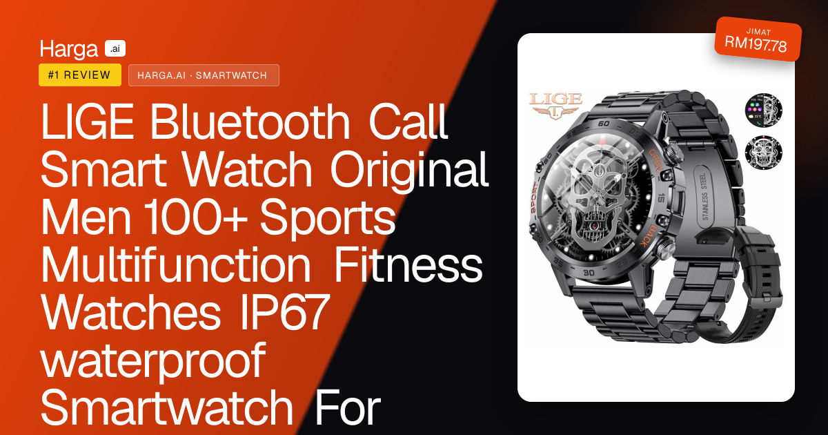 LIGE Bluetooth Call Smart Watch Original Men 100+ Sports Multifunction Fitness Watches IP67 waterproof Smartwatch For Android iOS 400mAh K52 review