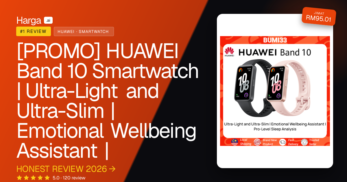 [PROMO] HUAWEI Band 10 Smartwatch | Ultra-Light and Ultra-Slim | Emotional Wellbeing Assistant | review