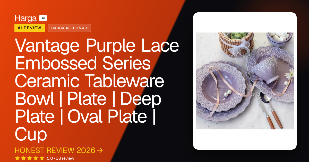 Vantage Purple Lace Embossed Series Ceramic Tableware Bowl | Plate | Deep Plate | Oval Plate | Cup review
