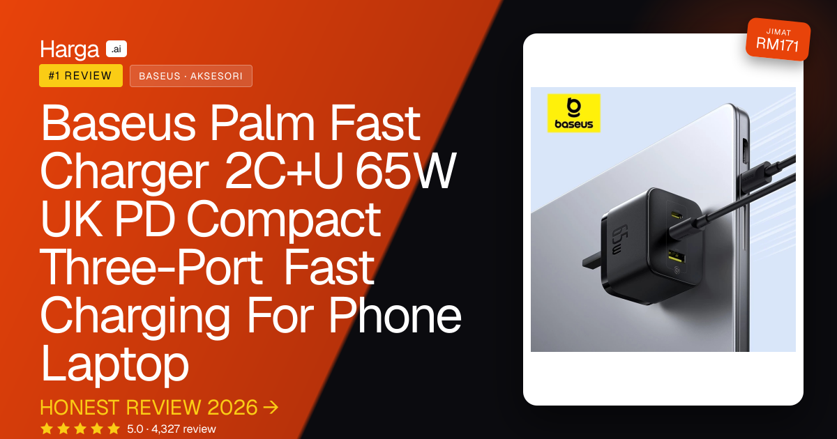 Baseus Palm Fast Charger 2C+U 65W UK PD Compact Three-Port Fast Charging For Phone Laptop review