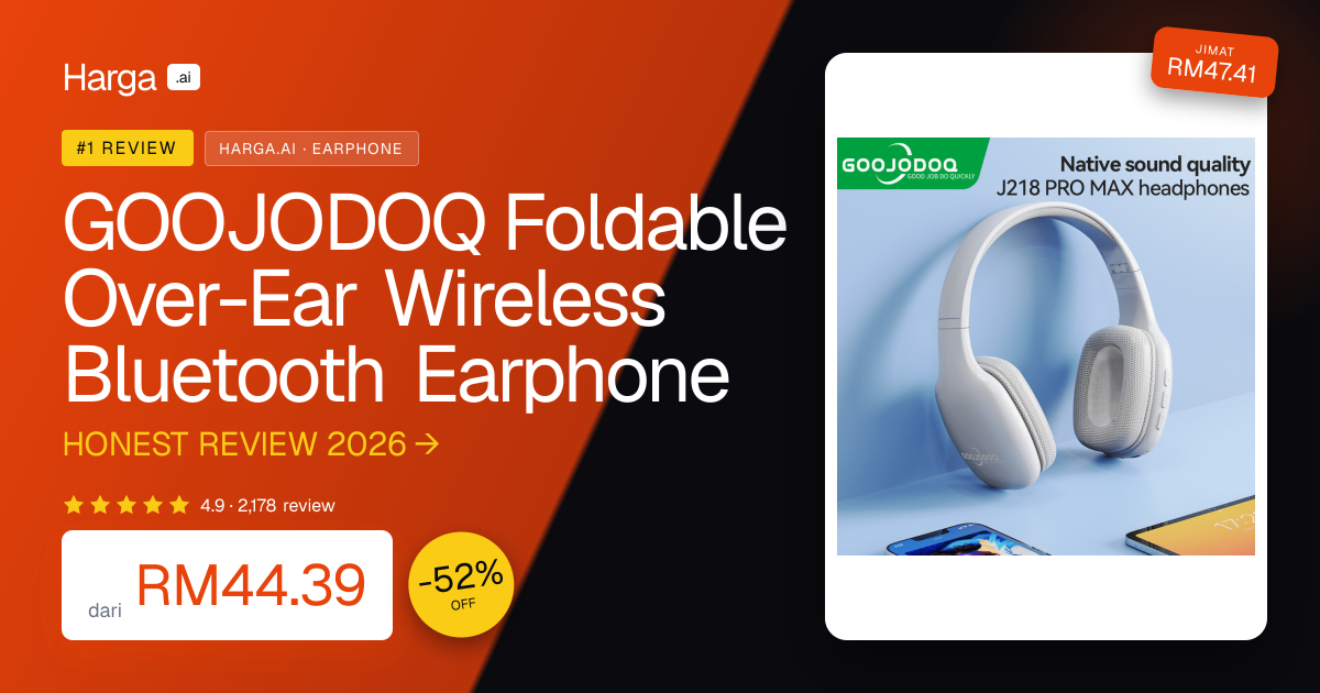 GOOJODOQ Foldable Over-Ear Wireless Bluetooth Earphone review