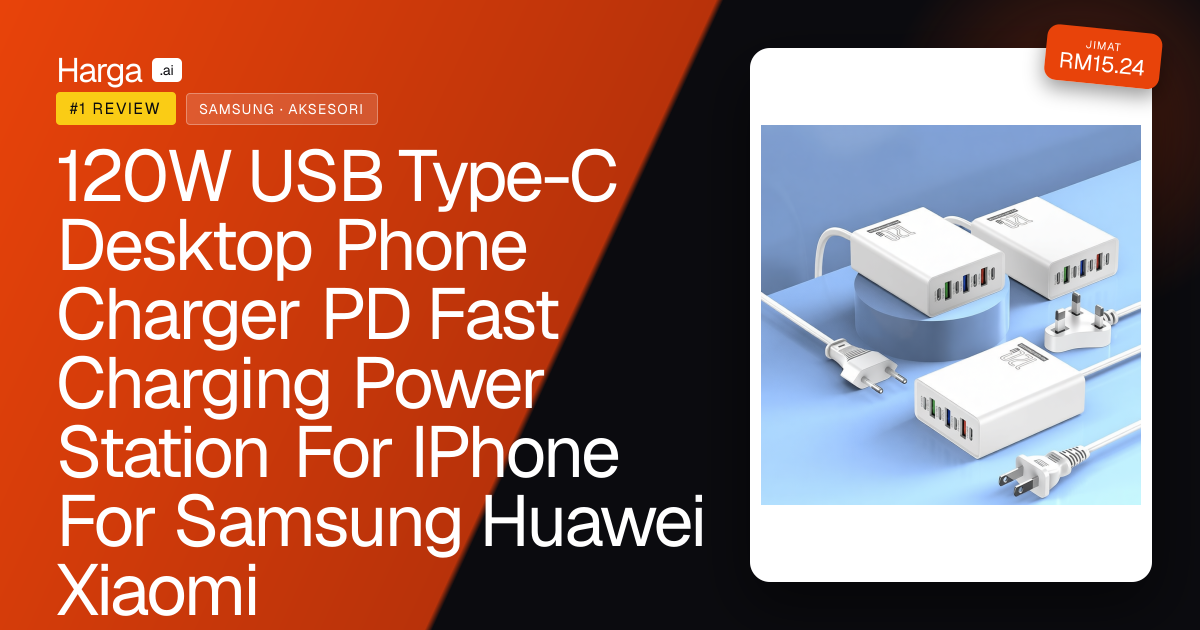 120W USB Type-C Desktop Phone Charger PD Fast Charging Power Station For IPhone For Samsung Huawei Xiaomi review