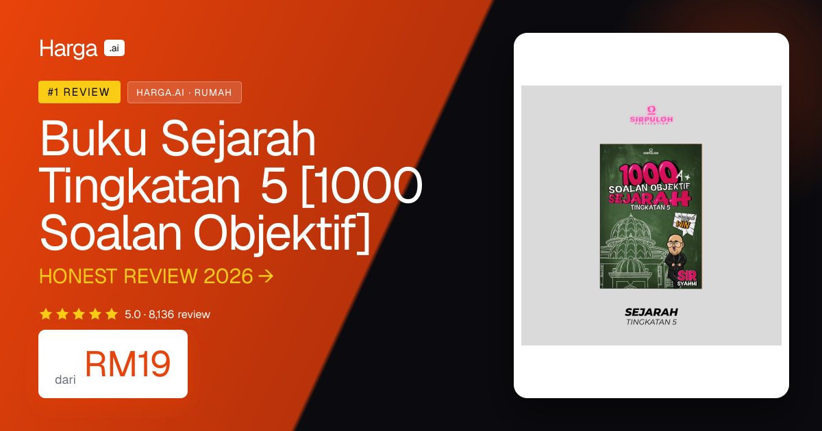 Buku Sejarah Tingkatan 5 [1000 Soalan Objektif] review