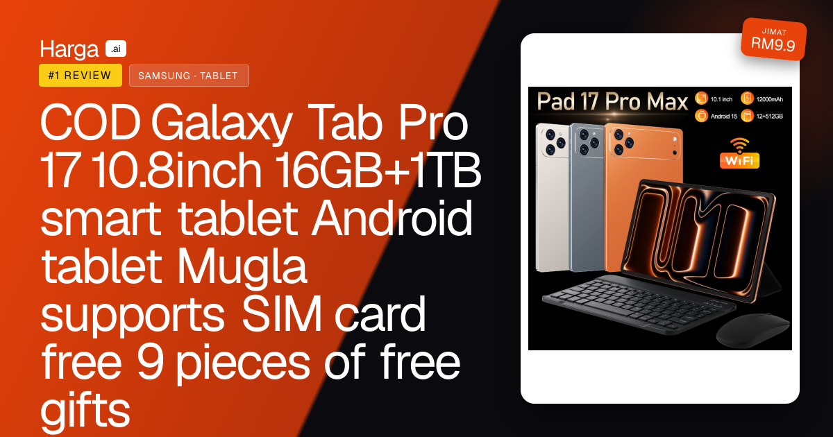 COD Galaxy Tab Pro 17 10.8inch 16GB+1TB smart tablet Android tablet Mugla supports SIM card free 9 pieces of free gifts review