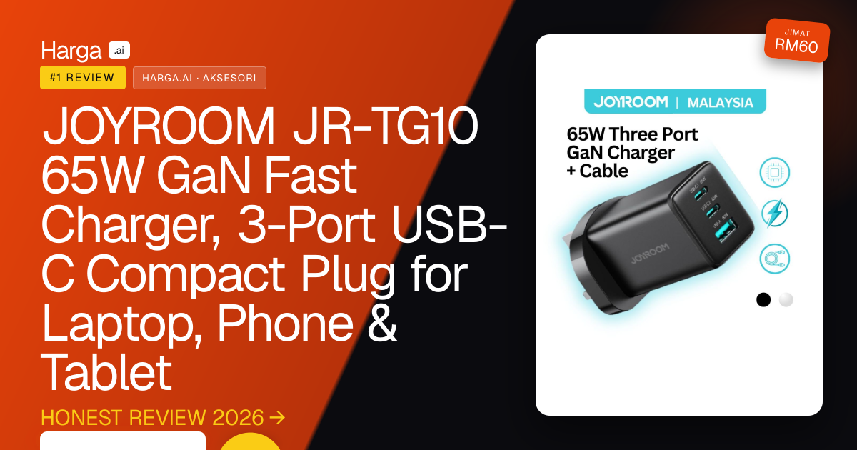 JOYROOM JR-TG10 65W GaN Fast Charger, 3-Port USB-C Compact Plug for Laptop, Phone & Tablet review
