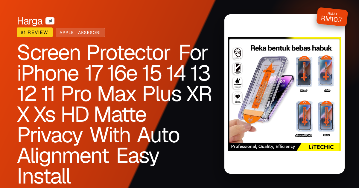 Screen Protector For iPhone 17 16e 15 14 13 12 11 Pro Max Plus XR X Xs HD Matte Privacy With Auto Alignment Easy Install review