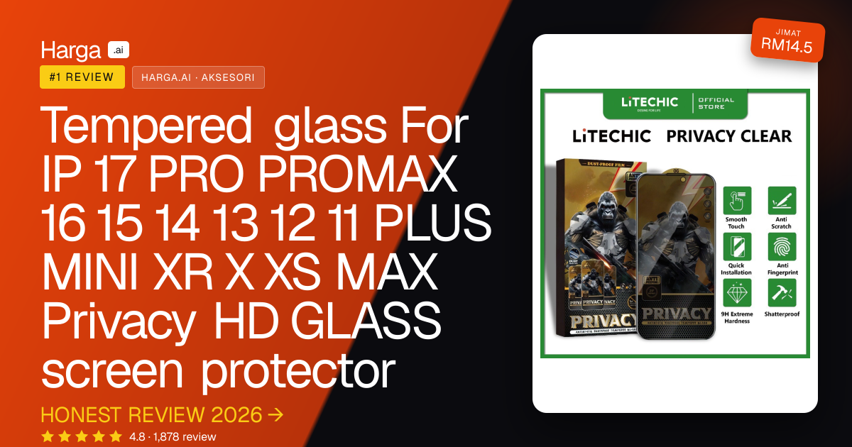 Tempered glass For IP 17 PRO PROMAX 16 15 14 13 12 11 PLUS MINI XR X XS MAX Privacy HD GLASS screen protector review