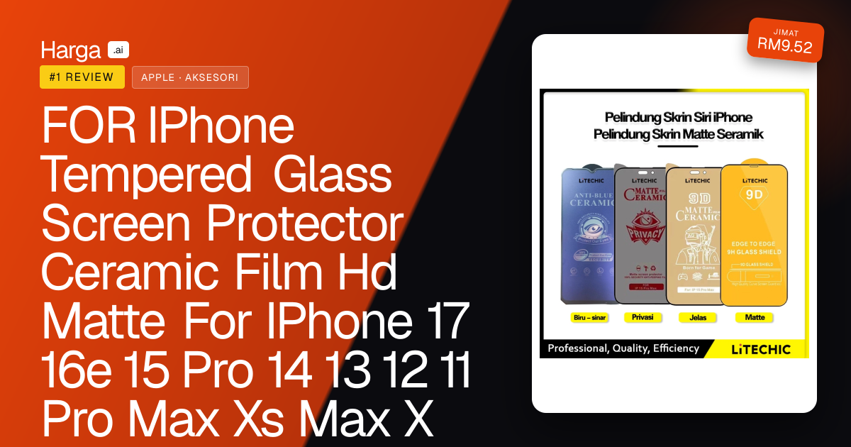 FOR IPhone Tempered Glass Screen Protector Ceramic Film Hd Matte For IPhone 17 16e 15 Pro 14 13 12 11 Pro Max Xs Max X review