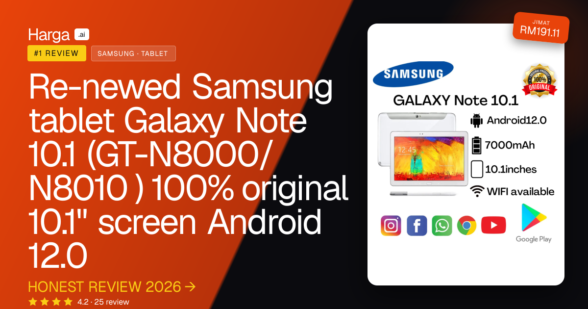 Re-newed Samsung tablet Galaxy Note 10.1 (GT-N8000/N8010 ) 100% original 10.1" screen Android 12.0 review