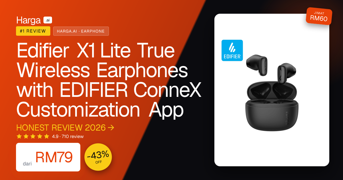 Edifier X1 Lite True Wireless Earphones with EDIFIER ConneX Customization App review