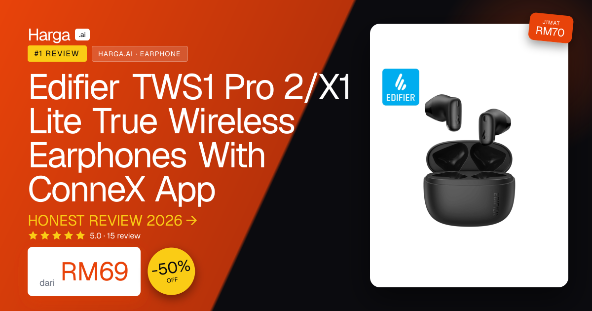 Edifier TWS1 Pro 2/X1 Lite True Wireless Earphones With ConneX App review