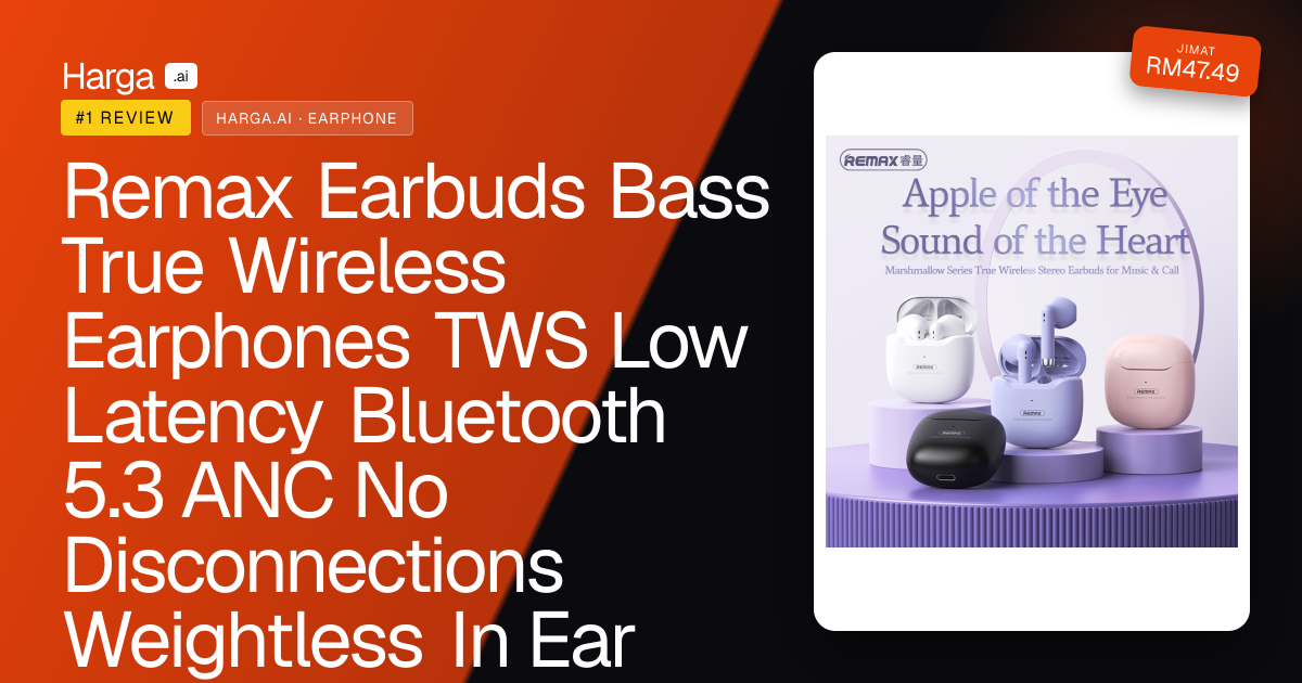 Remax Earbuds Bass True Wireless Earphones TWS Low Latency Bluetooth 5.3 ANC No Disconnections Weightless In Ear TWS-19 review