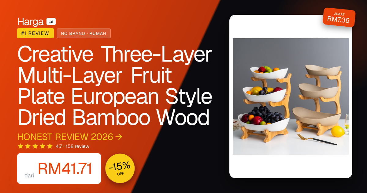 Creative Three-Layer Multi-Layer Fruit Plate European Style Dried Bamboo Wood review