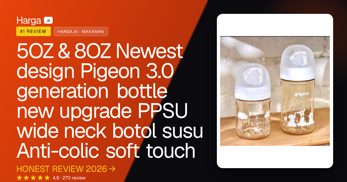 5OZ & 8OZ Newest design Pigeon 3.0 generation bottle new upgrade PPSU wide neck botol susu Anti-colic soft touch review