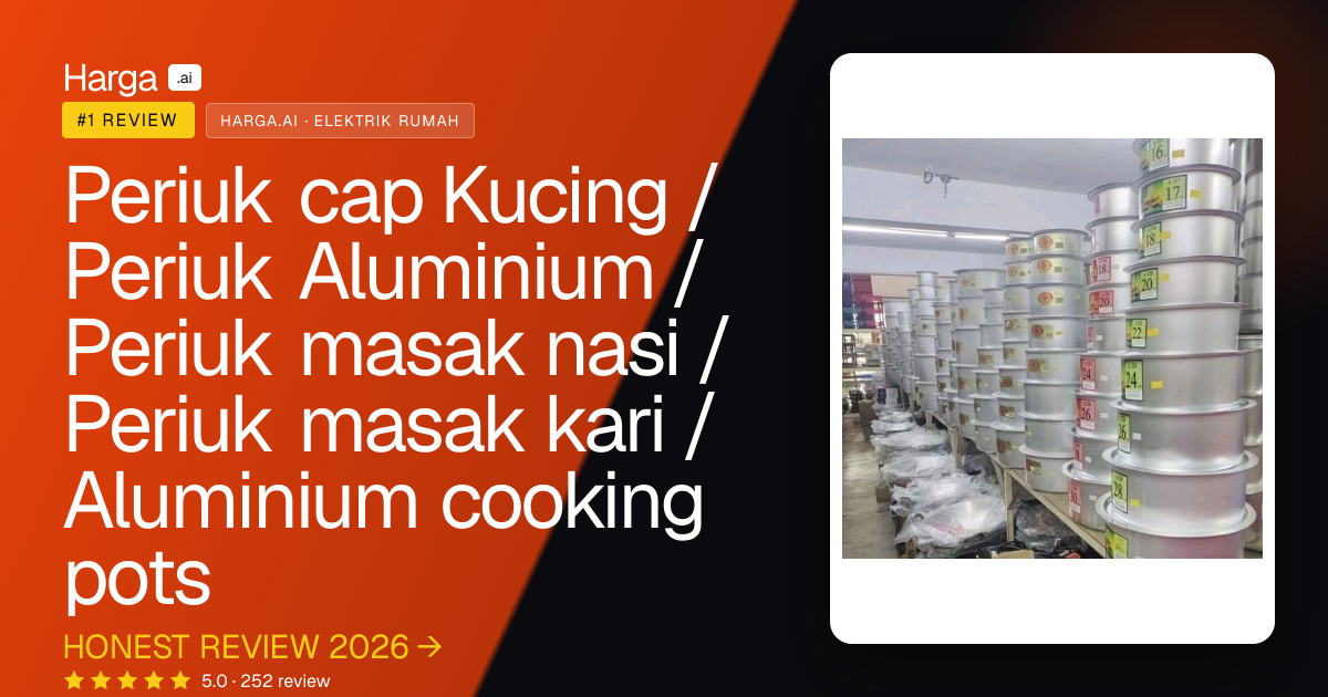 Periuk cap Kucing /Periuk Aluminium /Periuk masak nasi /Periuk masak kari /Aluminium cooking pots review
