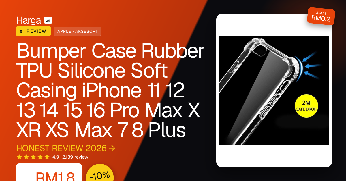 Bumper Case Rubber TPU Silicone Soft Casing iPhone 11 12 13 14 15 16 Pro Max X XR XS Max 7 8 Plus review