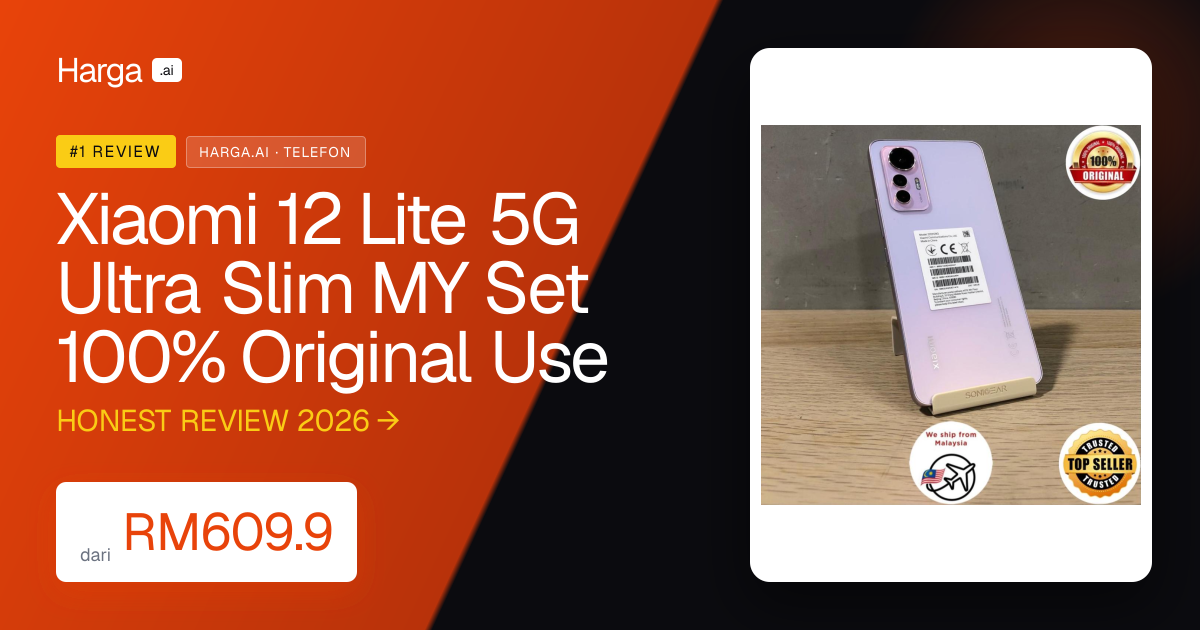 Xiaomi 12 Lite 5G Ultra Slim MY Set 100% Original Use review