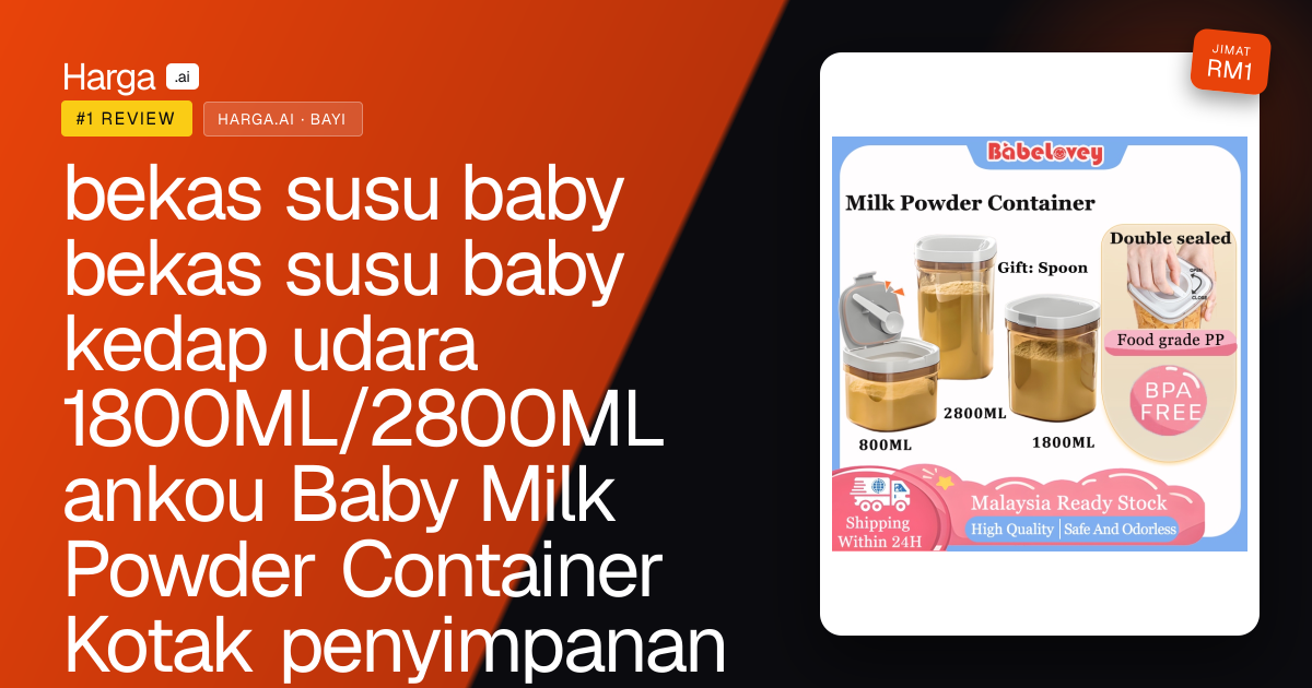bekas susu baby  bekas susu baby kedap udara 1800ML/2800ML ankou Baby Milk Powder Container Kotak penyimpanan serbuk review