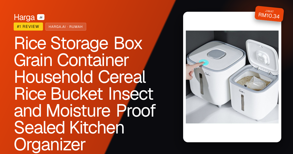 Rice Storage Box Grain Container Household Cereal Rice Bucket Insect and Moisture Proof Sealed Kitchen Organizer review