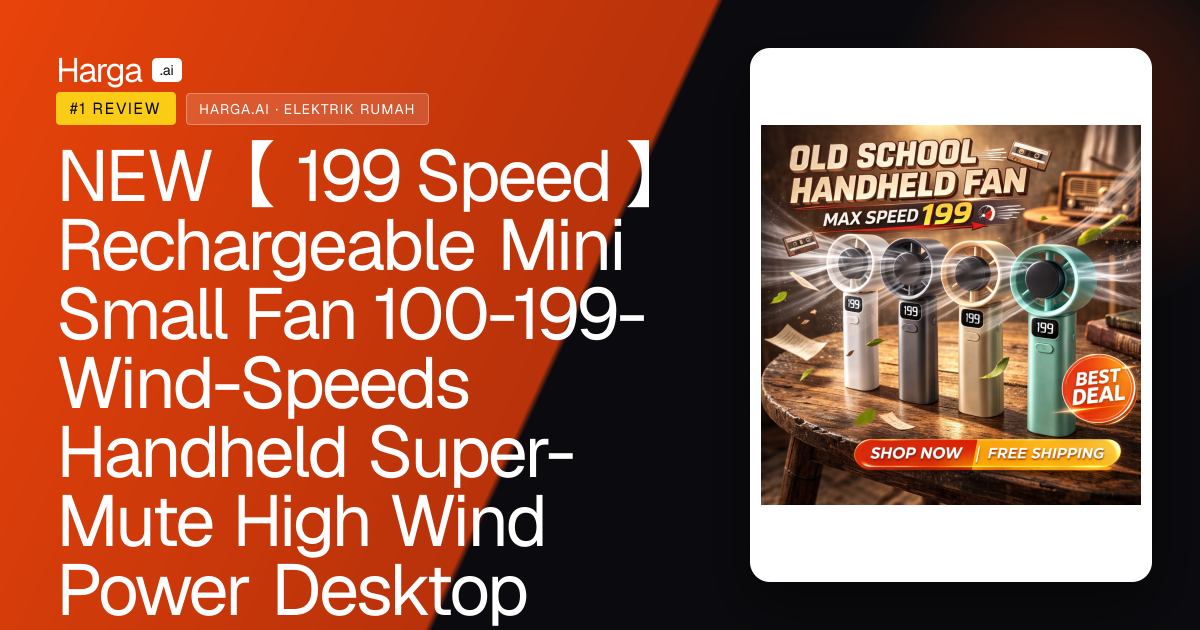 NEW【 199 Speed 】 Rechargeable Mini Small Fan 100-199-Wind-Speeds Handheld Super-Mute High Wind Power Desktop Turbo Fan review