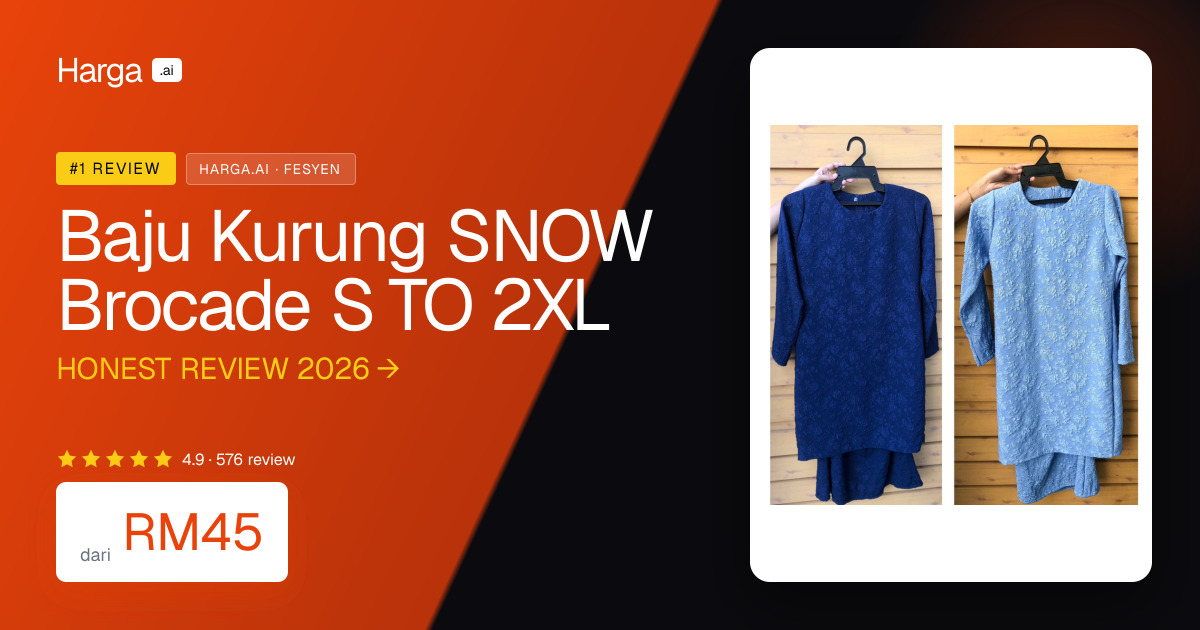 Baju Kurung SNOW Brocade S TO 2XL review