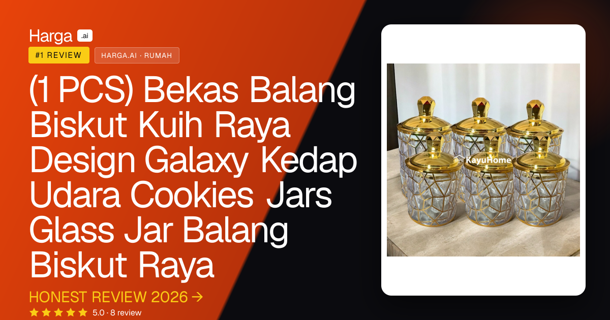 (1 PCS) Bekas Balang Biskut Kuih Raya Design Galaxy Kedap Udara Cookies Jars Glass Jar Balang Biskut Raya review
