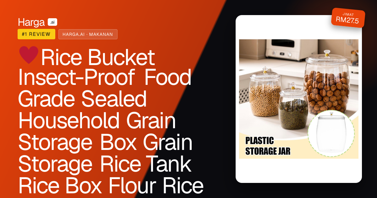 ♥Rice Bucket Insect-Proof Food Grade Sealed Household Grain Storage Box Grain Storage Rice Tank Rice Box Flour Rice Tank review