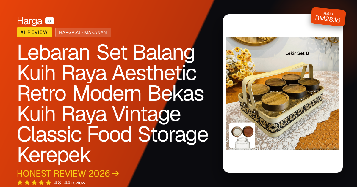 Lebaran Set Balang Kuih Raya Aesthetic Retro Modern Bekas Kuih Raya Vintage Classic Food Storage Kerepek review