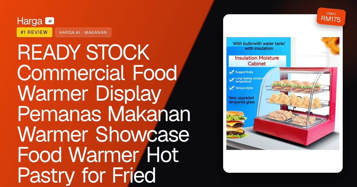 READY STOCK Commercial Food Warmer Display Pemanas Makanan Warmer Showcase Food Warmer Hot Pastry for Fried Chicken review