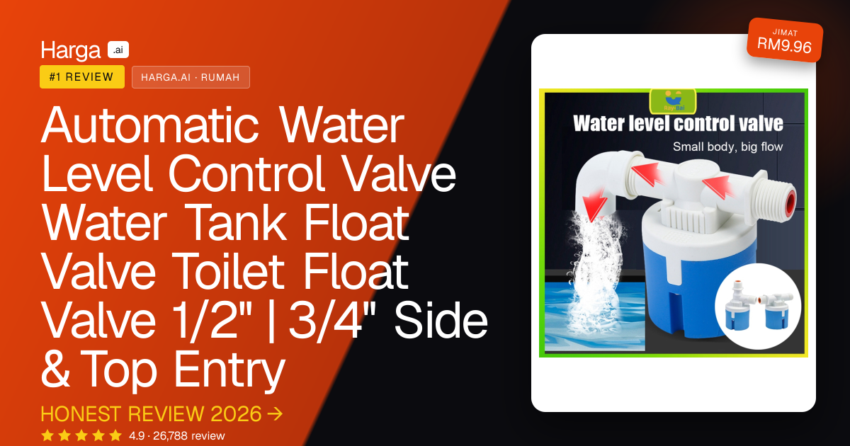 Automatic Water Level Control Valve Water Tank Float Valve Toilet Float Valve 1/2'' | 3/4'' Side & Top Entry review
