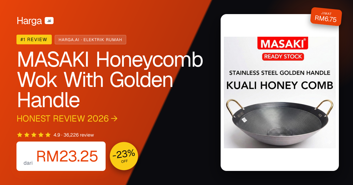 MASAKI Honeycomb Wok With Golden Handle review