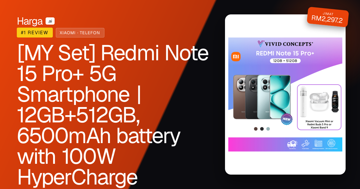 [MY Set] Redmi Note 15 Pro+ 5G Smartphone | 12GB+512GB, 6500mAh battery with 100W HyperCharge review