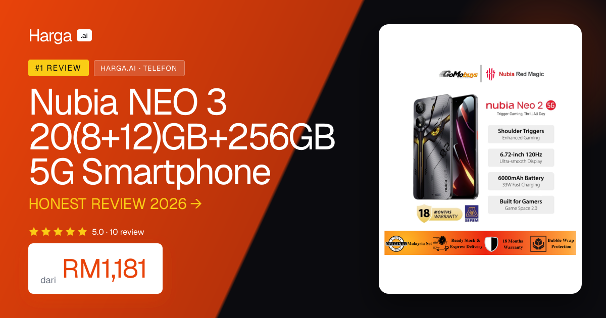 Nubia NEO 3 20(8+12)GB+256GB 5G Smartphone review